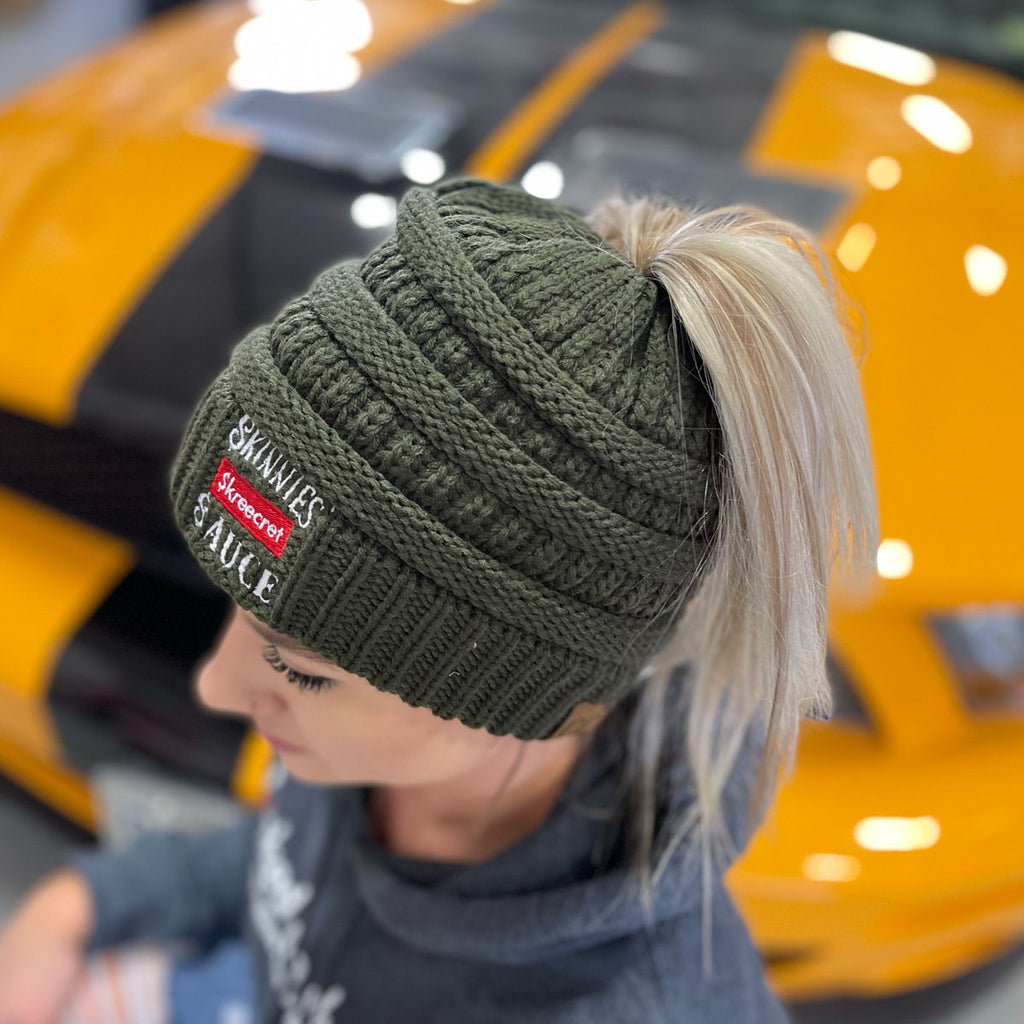 Messy Bun Beanies